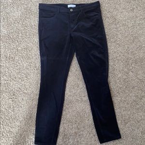 LOFT navy cord ankle crop pants